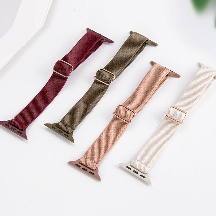 Bracelet de montre élastique en nylon xDfind avec boucle échelle, pour Apple Watch 42/44/45/46/49 mm et Apple Watch 38/40/41/S10 42 mm.