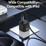 Chargeur rapide mini USAMS CC260 20W GaN USB-C / Type-C, CC260