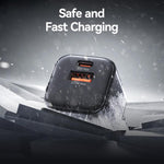 Chargeur rapide mini USAMS CC263 30W GaN USB-C / Type-C, double port USB, CC263