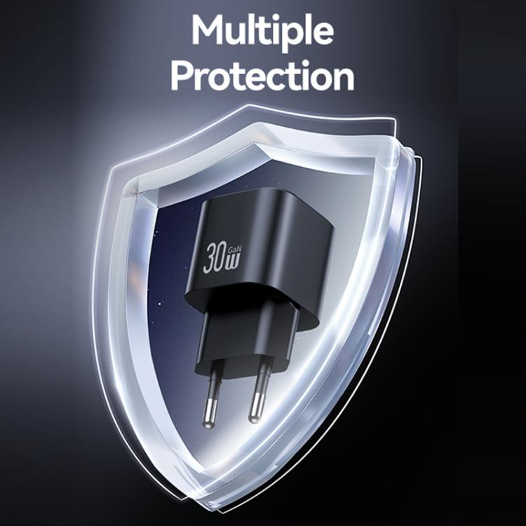 Chargeur rapide mini USAMS CC263 30W GaN USB-C / Type-C, double port USB, CC263