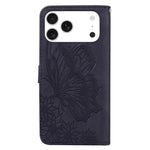 Étui de téléphone en cuir à rabat horizontal avec gaufrage papillons effet rétro, pour iPhone 17 Pro Max, pour iPhone 17 Pro, pour iPhone 17, pour iPhone Air