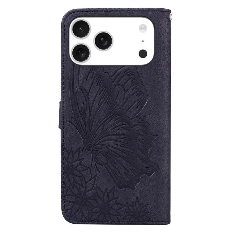 Étui de téléphone en cuir à rabat horizontal avec gaufrage papillons effet rétro, pour iPhone 17 Pro Max, pour iPhone 17 Pro, pour iPhone 17, pour iPhone Air