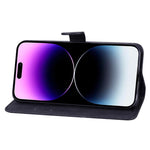 Étui de téléphone en cuir à rabat horizontal avec gaufrage papillons effet rétro, pour iPhone 17 Pro Max, pour iPhone 17 Pro, pour iPhone 17, pour iPhone Air