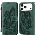 Étui de téléphone en cuir à rabat horizontal avec gaufrage papillons effet rétro, pour iPhone 17 Pro Max, pour iPhone 17 Pro, pour iPhone 17, pour iPhone Air