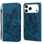 Étui de téléphone en cuir à rabat horizontal avec gaufrage papillons effet rétro, pour iPhone 17 Pro Max, pour iPhone 17 Pro, pour iPhone 17, pour iPhone Air