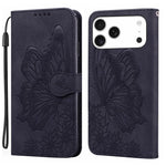 Étui de téléphone en cuir à rabat horizontal avec gaufrage papillons effet rétro, pour iPhone 17 Pro Max, pour iPhone 17 Pro, pour iPhone 17, pour iPhone Air