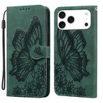 Étui de téléphone en cuir à rabat horizontal avec gaufrage papillons effet rétro, pour iPhone 17 Pro Max, pour iPhone 17 Pro, pour iPhone 17, pour iPhone Air