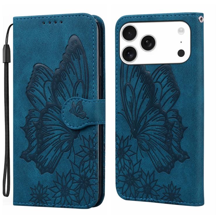 Étui de téléphone en cuir à rabat horizontal avec gaufrage papillons effet rétro, pour iPhone 17 Pro Max, pour iPhone 17 Pro, pour iPhone 17, pour iPhone Air