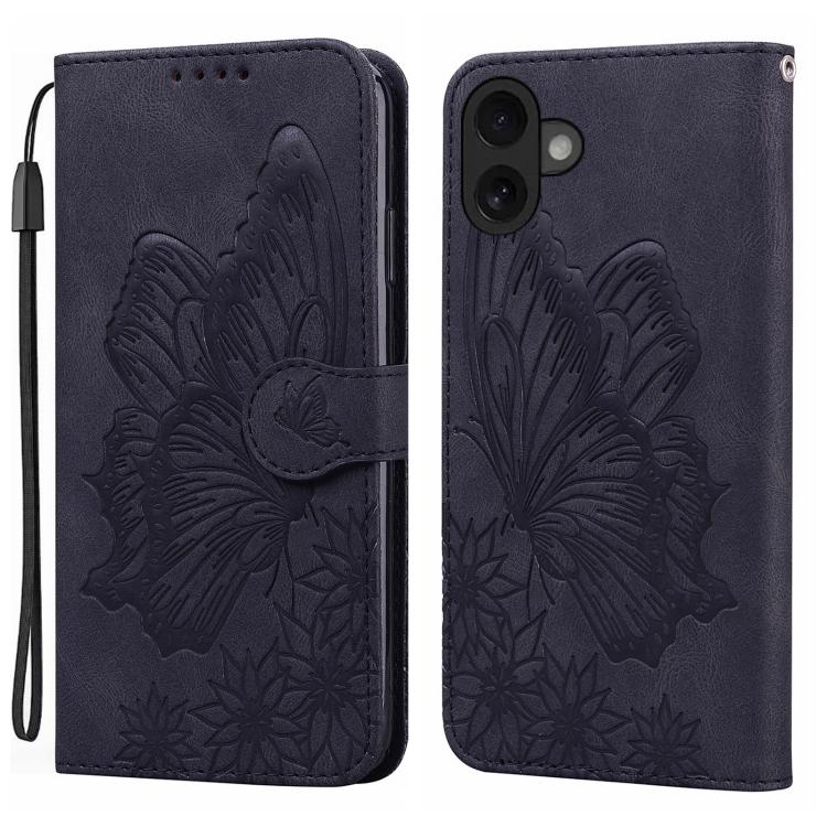 Étui de téléphone en cuir à rabat horizontal avec gaufrage papillons effet rétro, pour iPhone 17 Pro Max, pour iPhone 17 Pro, pour iPhone 17, pour iPhone Air