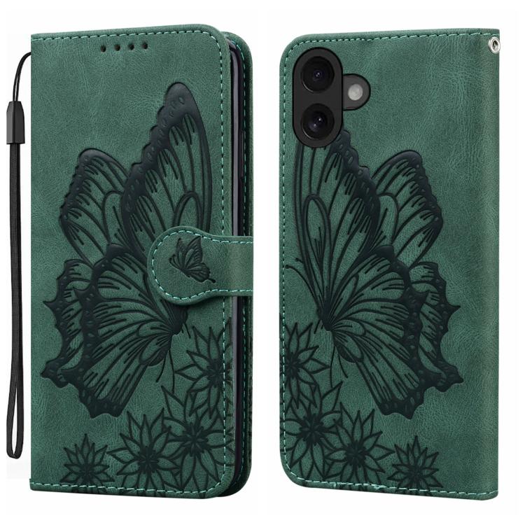 Étui de téléphone en cuir à rabat horizontal avec gaufrage papillons effet rétro, pour iPhone 17 Pro Max, pour iPhone 17 Pro, pour iPhone 17, pour iPhone Air