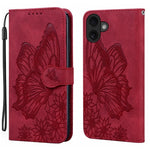 Étui de téléphone en cuir à rabat horizontal avec gaufrage papillons effet rétro, pour iPhone 17 Pro Max, pour iPhone 17 Pro, pour iPhone 17, pour iPhone Air