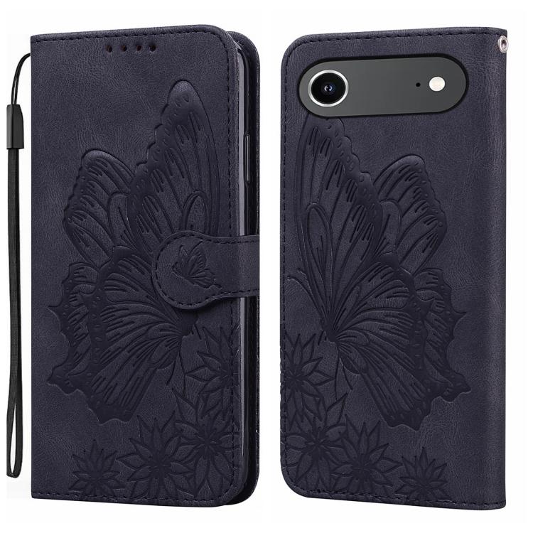 Étui de téléphone en cuir à rabat horizontal avec gaufrage papillons effet rétro, pour iPhone 17 Pro Max, pour iPhone 17 Pro, pour iPhone 17, pour iPhone Air
