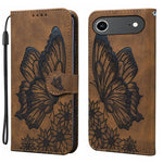 Étui de téléphone en cuir à rabat horizontal avec gaufrage papillons effet rétro, pour iPhone 17 Pro Max, pour iPhone 17 Pro, pour iPhone 17, pour iPhone Air