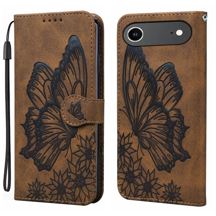 Étui de téléphone en cuir à rabat horizontal avec gaufrage papillons effet rétro, pour iPhone 17 Pro Max, pour iPhone 17 Pro, pour iPhone 17, pour iPhone Air