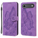 Étui de téléphone en cuir à rabat horizontal avec gaufrage papillons effet rétro, pour iPhone 17 Pro Max, pour iPhone 17 Pro, pour iPhone 17, pour iPhone Air