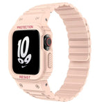 Bracelet de montre magnétique en silicone xDfind avec protection intégrée, compatible avec les Apple Watch 42/44/45 mm, Apple Watch Series 10/11 46 mm, Apple Watch Series 10/11 42 mm, Apple Watch Ultra 3/2/1 49 mm et Apple Watch 38/41 mm.