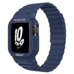 Bracelet de montre magnétique en silicone xDfind avec protection intégrée, compatible avec les Apple Watch 42/44/45 mm, Apple Watch Series 10/11 46 mm, Apple Watch Series 10/11 42 mm, Apple Watch Ultra 3/2/1 49 mm et Apple Watch 38/41 mm.