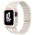 Bracelet de montre magnétique en silicone xDfind avec protection intégrée, compatible avec les Apple Watch 42/44/45 mm, Apple Watch Series 10/11 46 mm, Apple Watch Series 10/11 42 mm, Apple Watch Ultra 3/2/1 49 mm et Apple Watch 38/41 mm.