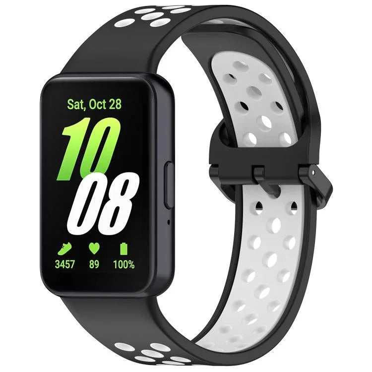Bracelet de montre xDfind bicolore en silicone respirant, pour Samsung Galaxy Fit 3