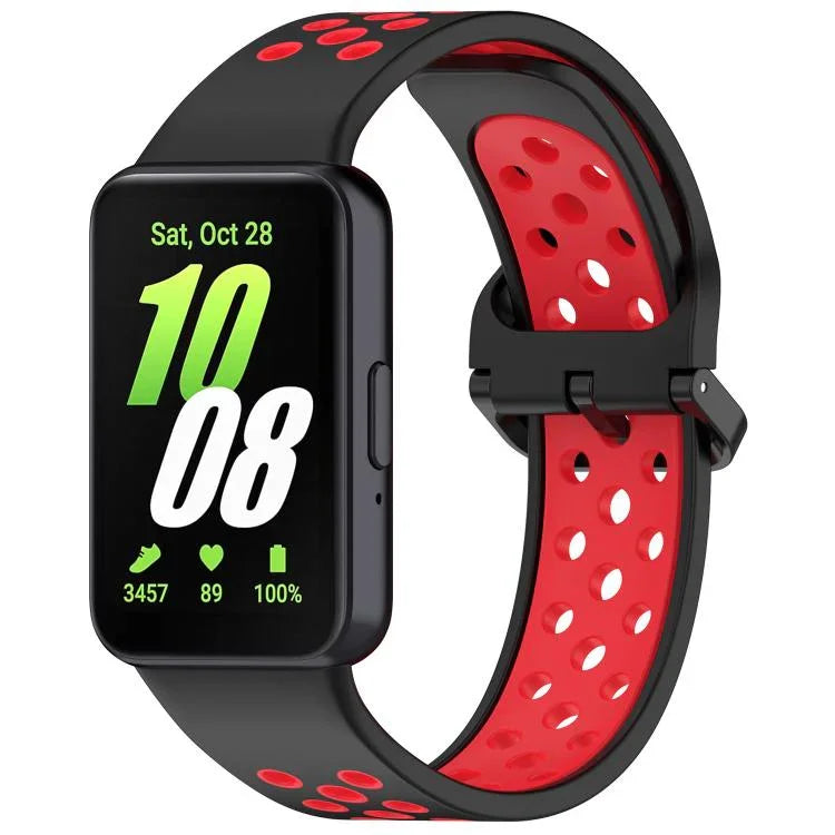 Bracelet de montre xDfind bicolore en silicone respirant, pour Samsung Galaxy Fit 3