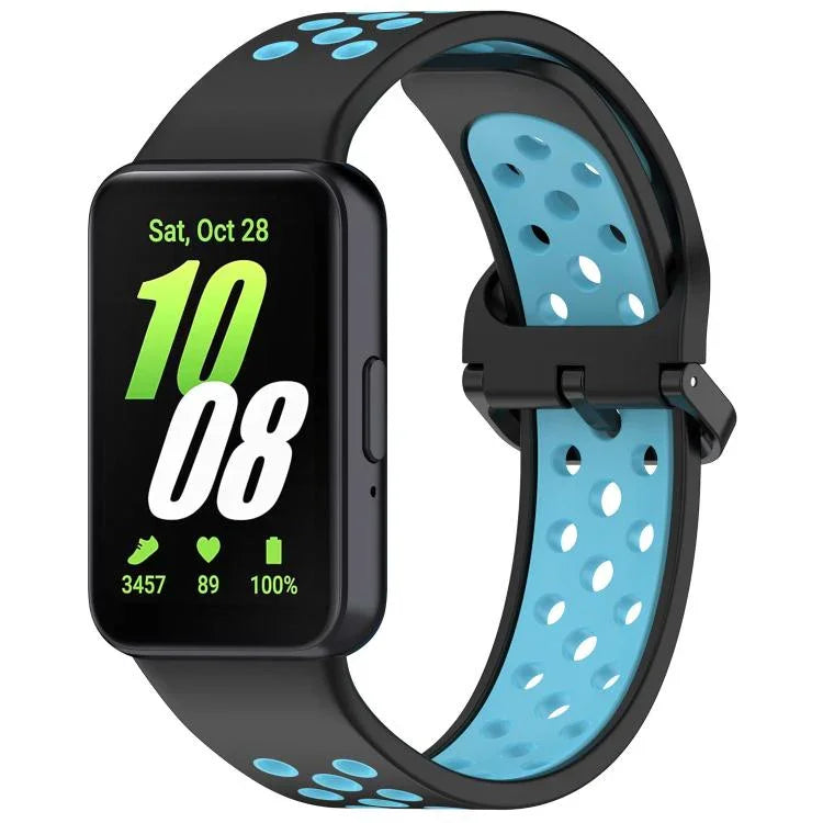 Bracelet de montre xDfind bicolore en silicone respirant, pour Samsung Galaxy Fit 3
