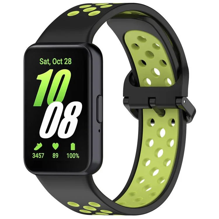Bracelet de montre xDfind bicolore en silicone respirant, pour Samsung Galaxy Fit 3