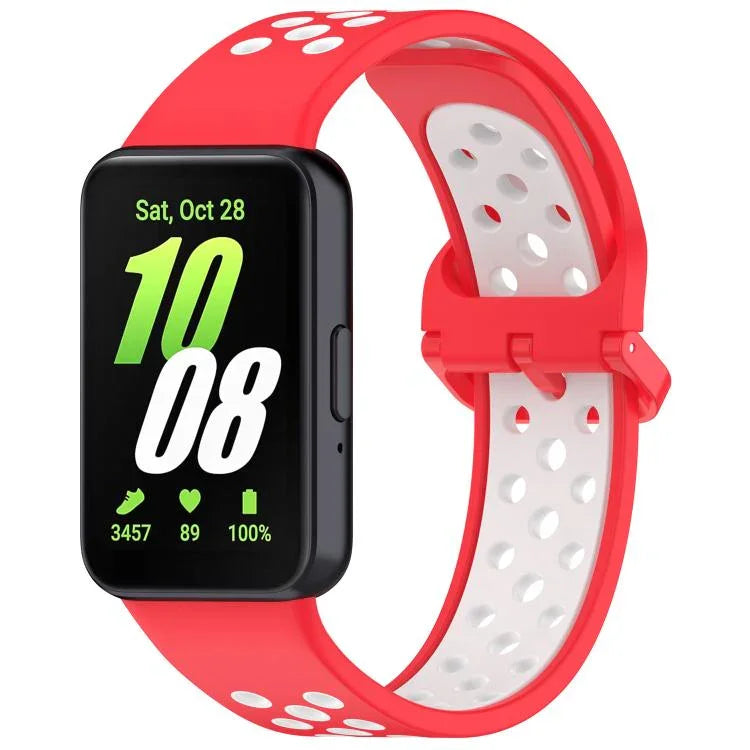 Bracelet de montre xDfind bicolore en silicone respirant, pour Samsung Galaxy Fit 3