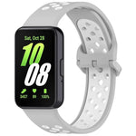 Bracelet de montre xDfind bicolore en silicone respirant, pour Samsung Galaxy Fit 3