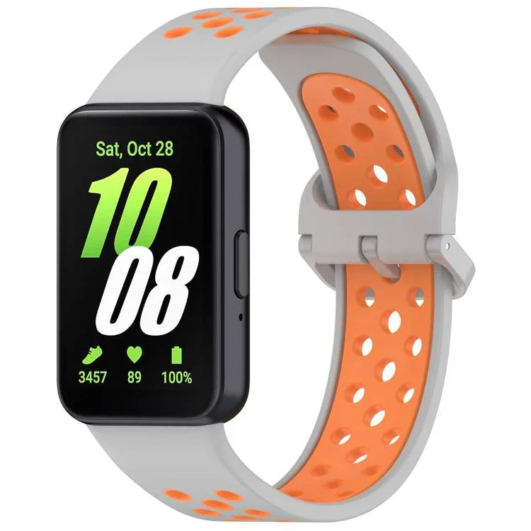 Bracelet de montre xDfind bicolore en silicone respirant, pour Samsung Galaxy Fit 3