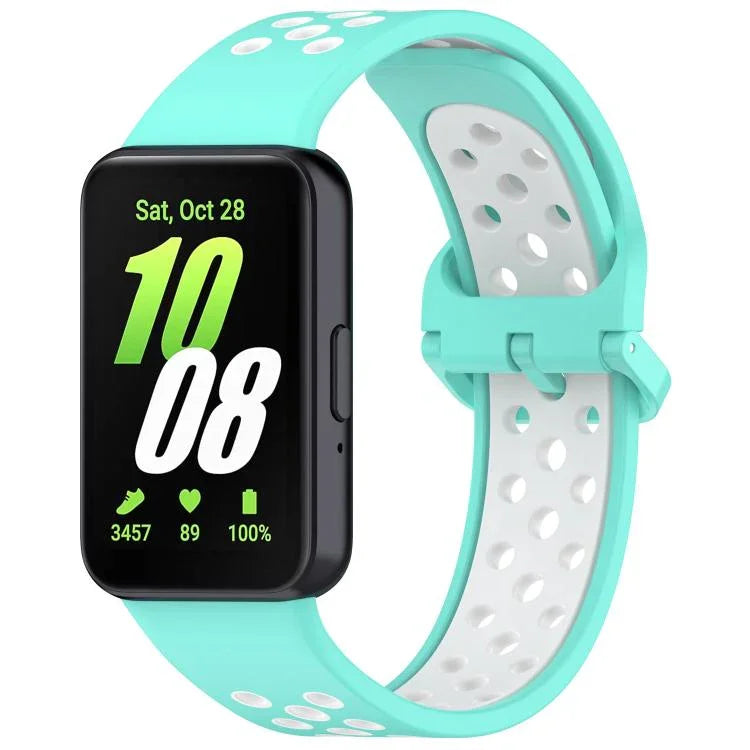 Bracelet de montre xDfind bicolore en silicone respirant, pour Samsung Galaxy Fit 3