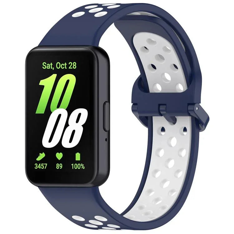 Bracelet de montre xDfind bicolore en silicone respirant, pour Samsung Galaxy Fit 3