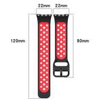 Bracelet de montre xDfind bicolore en silicone respirant, pour Samsung Galaxy Fit 3