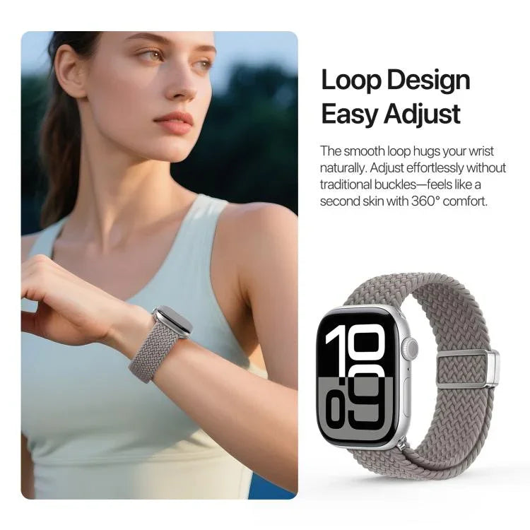 Bracelet DUX DUCIS Mixture Ultra Series en nylon tressé avec boucle magnétique, pour Apple Watch 38/40/41/S10 42 mm