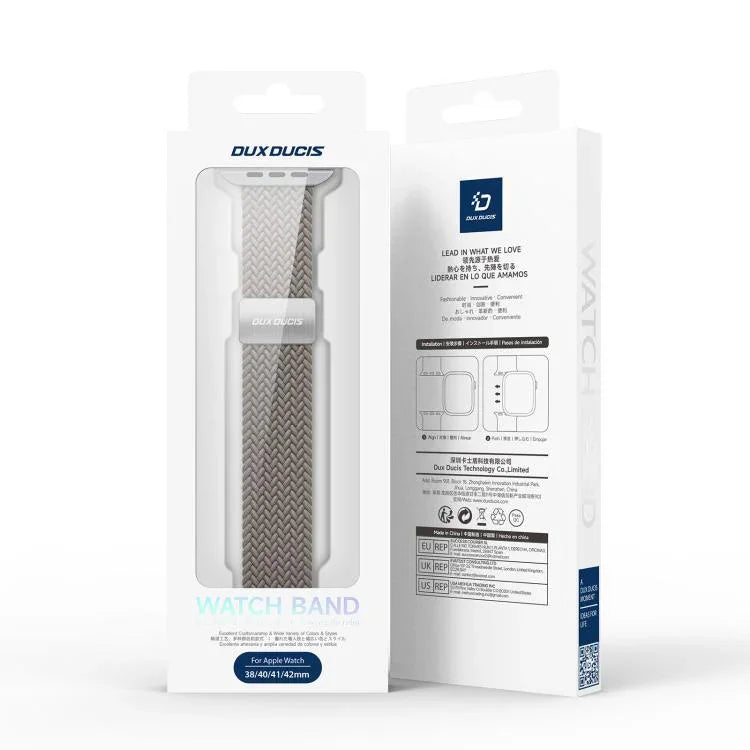 Bracelet DUX DUCIS Mixture Ultra Series en nylon tressé avec boucle magnétique, pour Apple Watch 38/40/41/S10 42 mm
