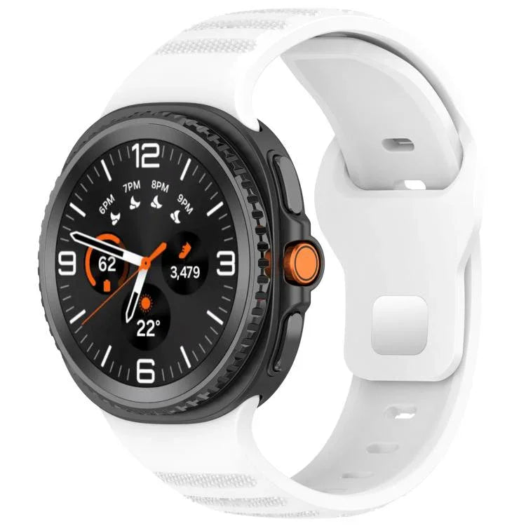 Bracelet de montre en silicone à boucle à clous argentés avec points ronds xDfind, pour Samsung Galaxy Watch Ultra/Ultra 2025, pour Samsung Galaxy Watch8/8 Classic