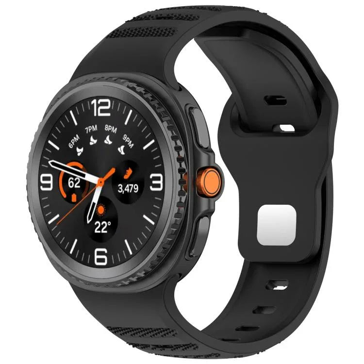 Bracelet de montre en silicone à boucle à clous argentés avec points ronds xDfind, pour Samsung Galaxy Watch Ultra/Ultra 2025, pour Samsung Galaxy Watch8/8 Classic