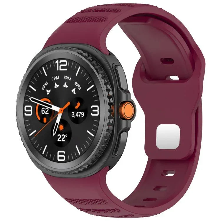 Bracelet de montre en silicone à boucle à clous argentés avec points ronds xDfind, pour Samsung Galaxy Watch Ultra/Ultra 2025, pour Samsung Galaxy Watch8/8 Classic