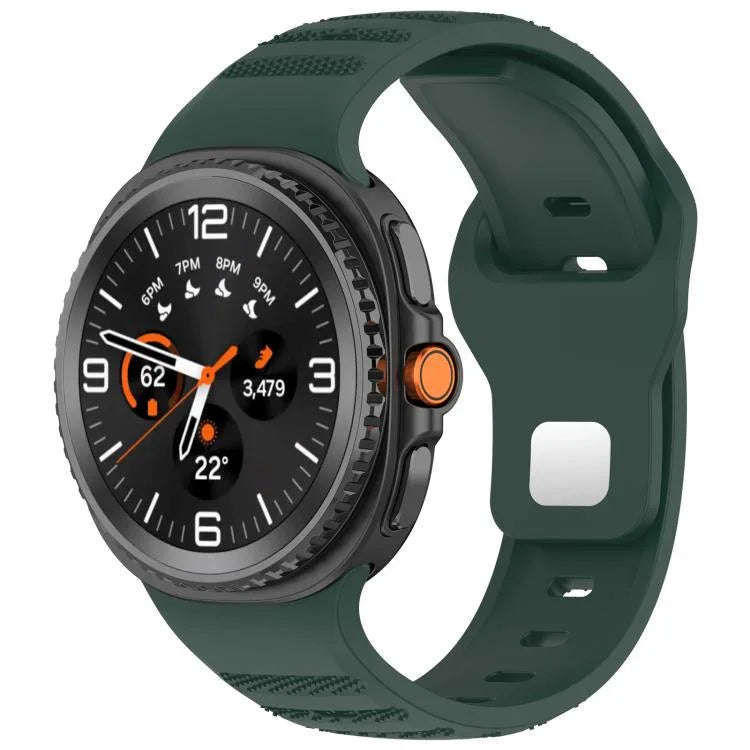 Bracelet de montre en silicone à boucle à clous argentés avec points ronds xDfind, pour Samsung Galaxy Watch Ultra/Ultra 2025, pour Samsung Galaxy Watch8/8 Classic