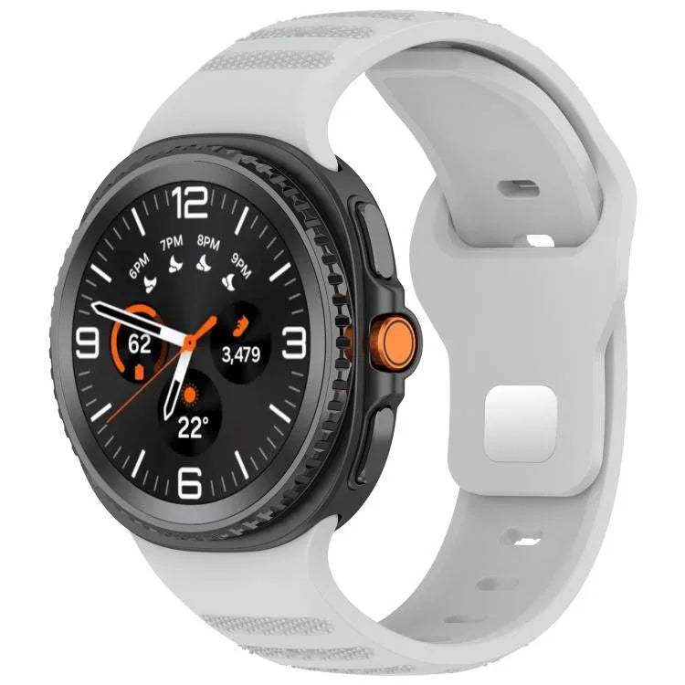 Bracelet de montre en silicone à boucle à clous argentés avec points ronds xDfind, pour Samsung Galaxy Watch Ultra/Ultra 2025, pour Samsung Galaxy Watch8/8 Classic