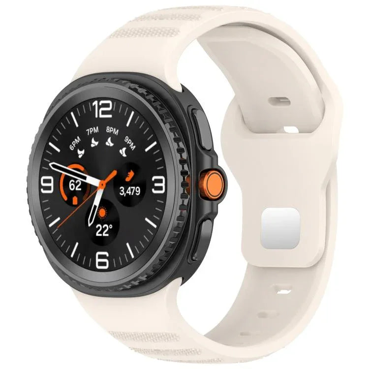Bracelet de montre en silicone à boucle à clous argentés avec points ronds xDfind, pour Samsung Galaxy Watch Ultra/Ultra 2025, pour Samsung Galaxy Watch8/8 Classic