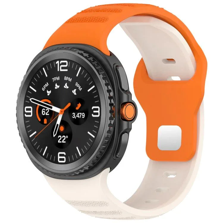 Bracelet de montre en silicone à boucle à clous argentés avec points ronds xDfind, pour Samsung Galaxy Watch Ultra/Ultra 2025, pour Samsung Galaxy Watch8/8 Classic
