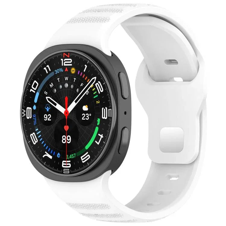 Bracelet de montre en silicone à boucle à clous argentés avec points ronds xDfind, pour Samsung Galaxy Watch Ultra/Ultra 2025, pour Samsung Galaxy Watch8/8 Classic