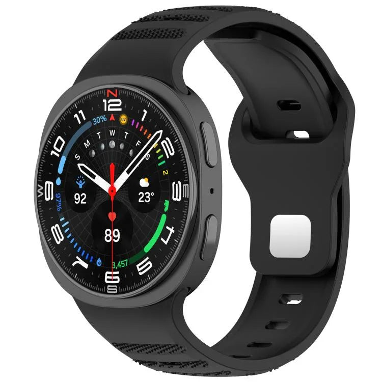 Bracelet de montre en silicone à boucle à clous argentés avec points ronds xDfind, pour Samsung Galaxy Watch Ultra/Ultra 2025, pour Samsung Galaxy Watch8/8 Classic