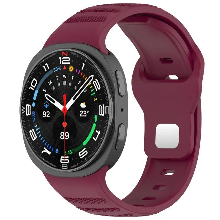 Bracelet de montre en silicone à boucle à clous argentés avec points ronds xDfind, pour Samsung Galaxy Watch Ultra/Ultra 2025, pour Samsung Galaxy Watch8/8 Classic