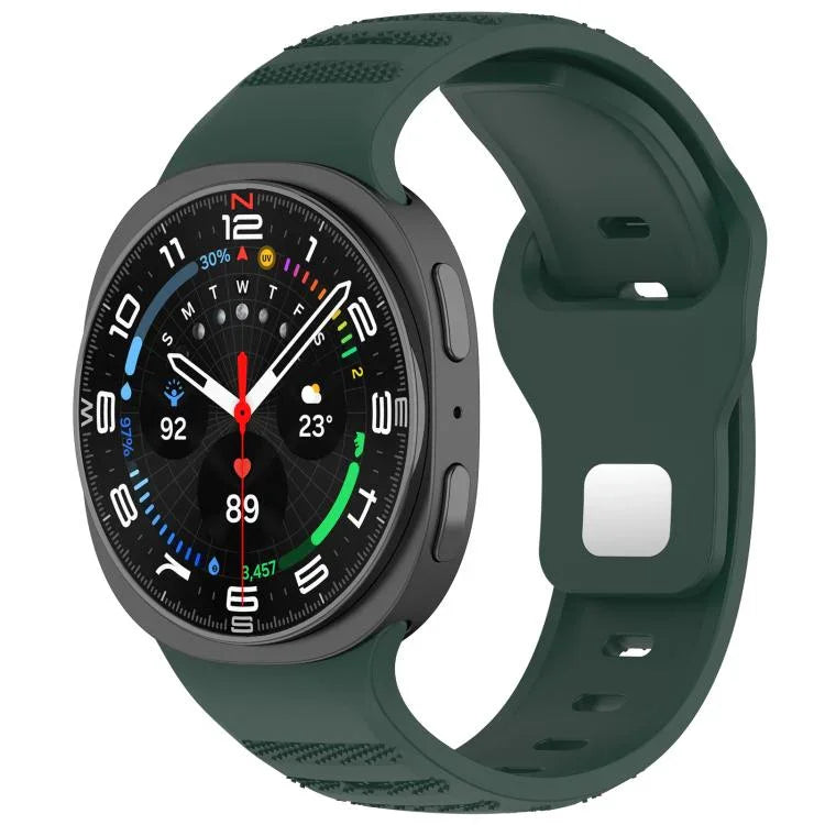 Bracelet de montre en silicone à boucle à clous argentés avec points ronds xDfind, pour Samsung Galaxy Watch Ultra/Ultra 2025, pour Samsung Galaxy Watch8/8 Classic