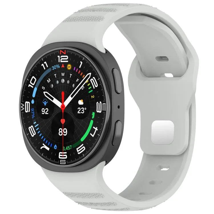 Bracelet de montre en silicone à boucle à clous argentés avec points ronds xDfind, pour Samsung Galaxy Watch Ultra/Ultra 2025, pour Samsung Galaxy Watch8/8 Classic