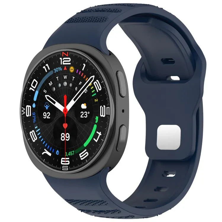 Bracelet de montre en silicone à boucle à clous argentés avec points ronds xDfind, pour Samsung Galaxy Watch Ultra/Ultra 2025, pour Samsung Galaxy Watch8/8 Classic