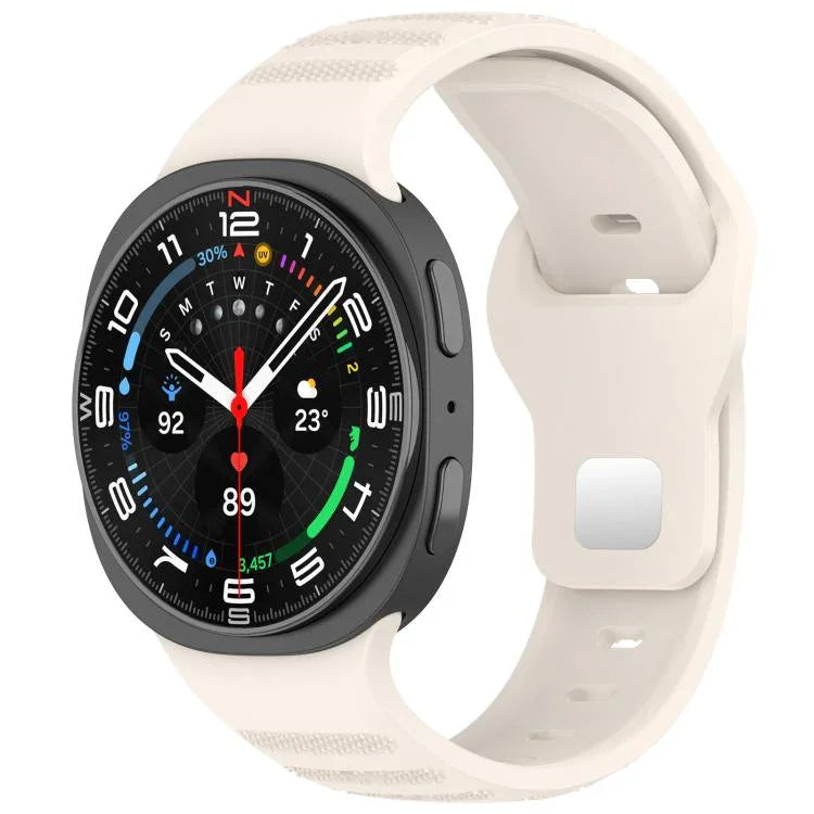 Bracelet de montre en silicone à boucle à clous argentés avec points ronds xDfind, pour Samsung Galaxy Watch Ultra/Ultra 2025, pour Samsung Galaxy Watch8/8 Classic