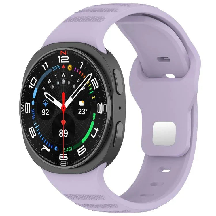 Bracelet de montre en silicone à boucle à clous argentés avec points ronds xDfind, pour Samsung Galaxy Watch Ultra/Ultra 2025, pour Samsung Galaxy Watch8/8 Classic