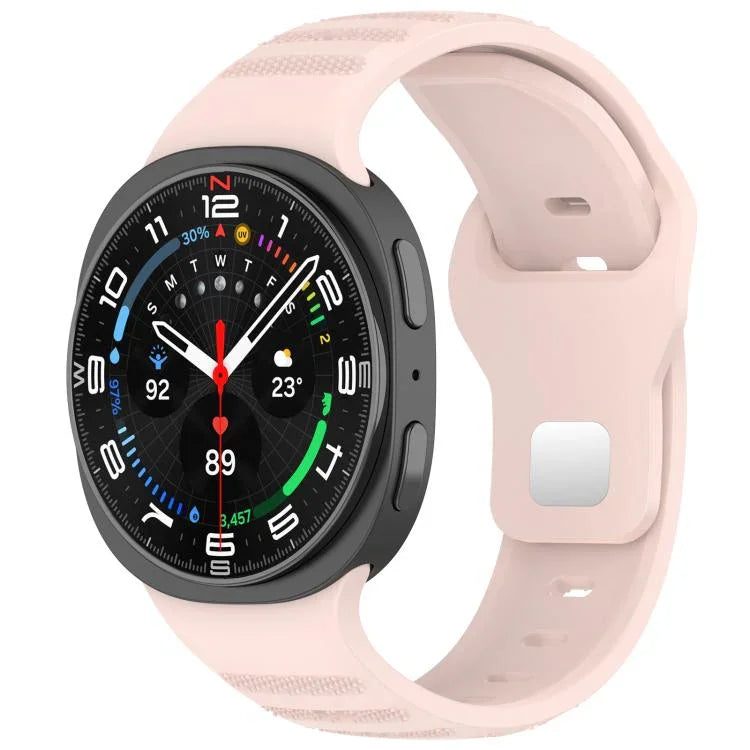 Bracelet de montre en silicone à boucle à clous argentés avec points ronds xDfind, pour Samsung Galaxy Watch Ultra/Ultra 2025, pour Samsung Galaxy Watch8/8 Classic